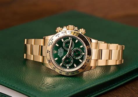 rolex gold watch green face|rolex gold with green face.